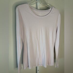 Banana Republic Light Lavendar Timeless Tee Long Sleeve